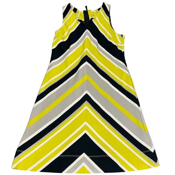 Banana Republic Milly Collection Sleeveless Chevron Stripe Dress Size 6 - Picture 10 of 13